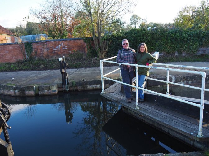 Ian & Shelley at the restored canal in Stroud