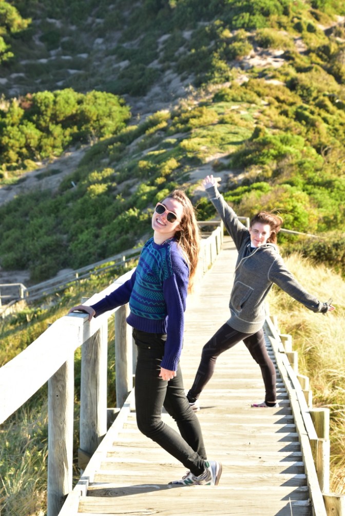 Maddy and Becky in Bruny