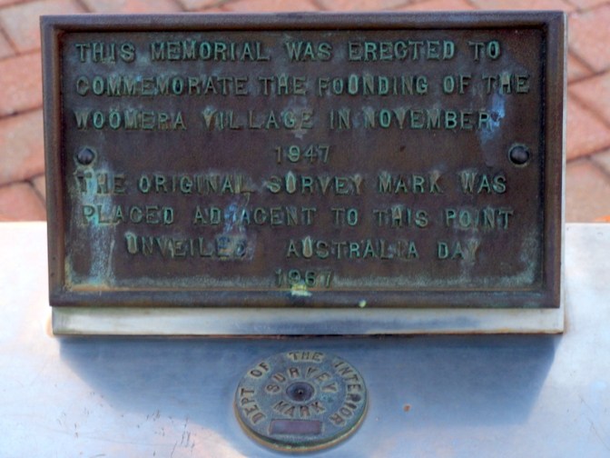 Woomera Village Survey Mark