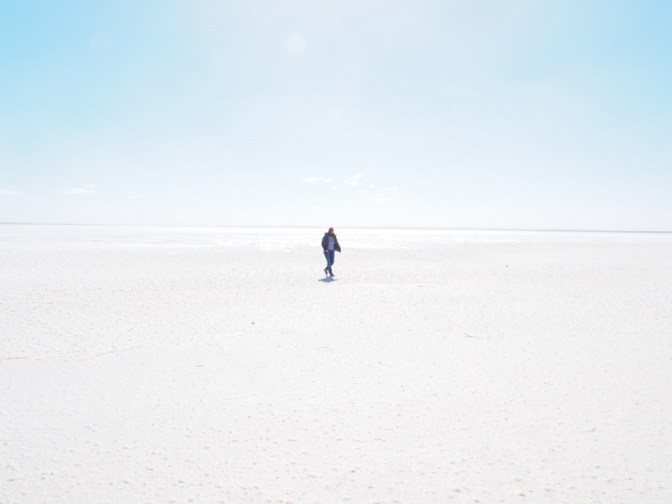 Walking on Lake Hart