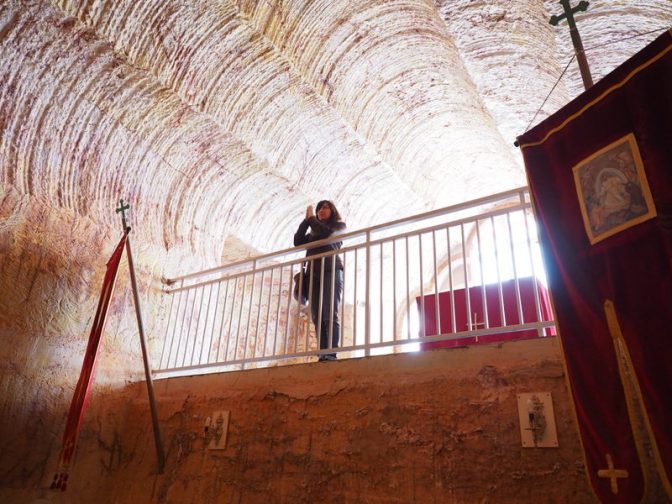 Jenni praying it wouldn't collapse