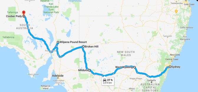 Sydney to Coober Pedy