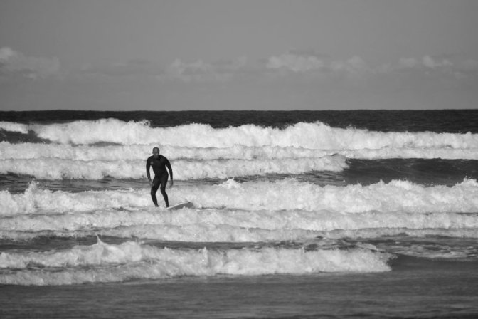 Lone surfer