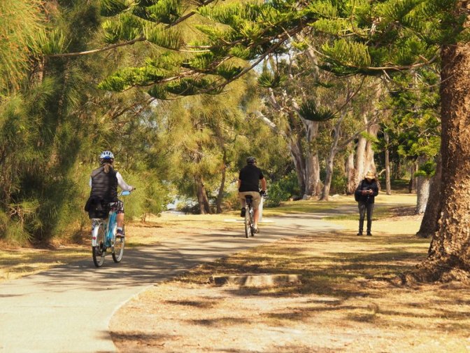 Work break on the cyclepath