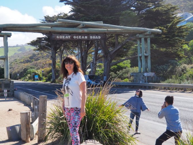 Jenni at the Memorial Arch