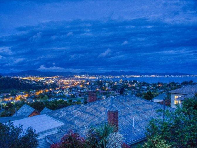 Hobart at night