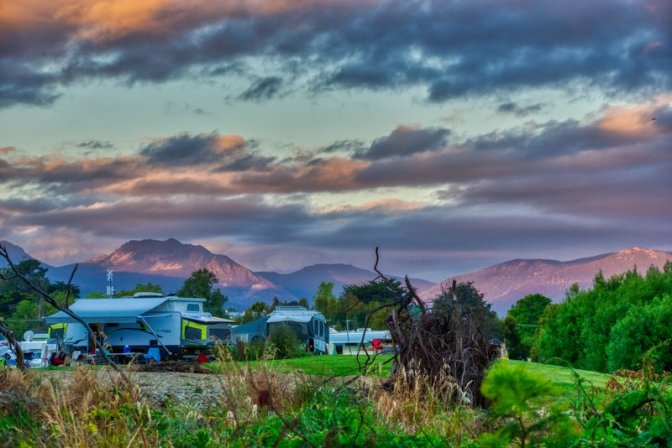Camping under a beautiful sky