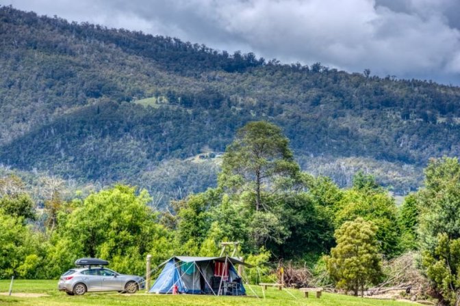 Camping under reasonable sky