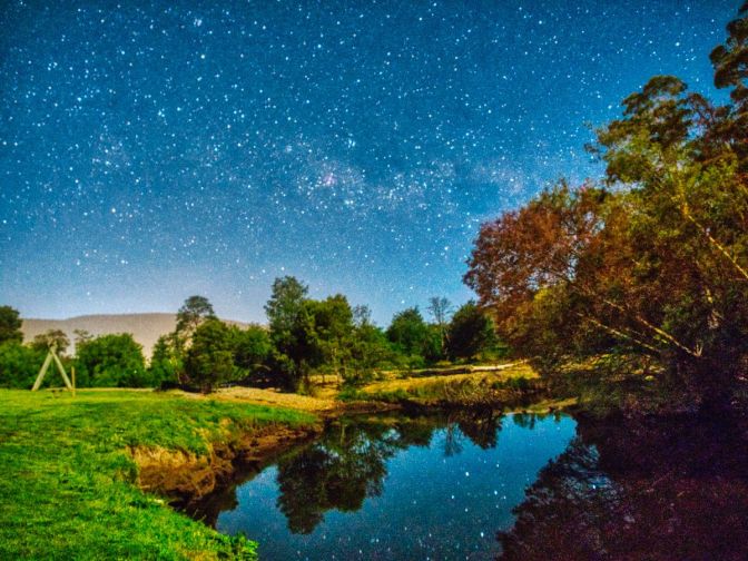 The Milky Way over the Huon River